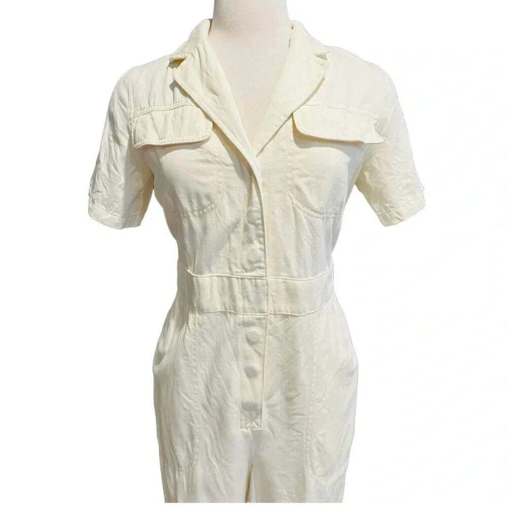BDG Lizzy Coverall Jumpsuit Ivory Size M - Picture 8 of 14